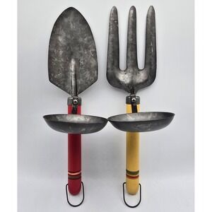 Vintage Metal Garden Trowel and Fork Set Wall Farmhouse Cottagecore Rustic Retro